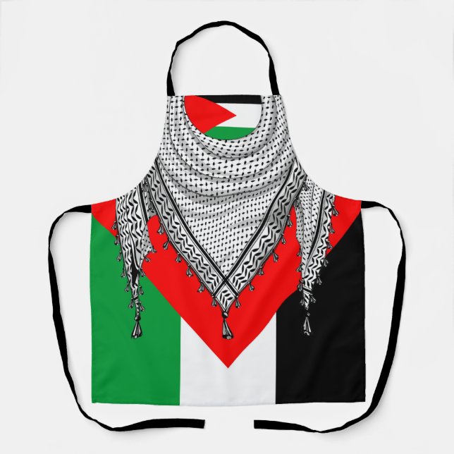 Delantal Keffiyeh palestino Scarf tejido tradicional (Anverso)