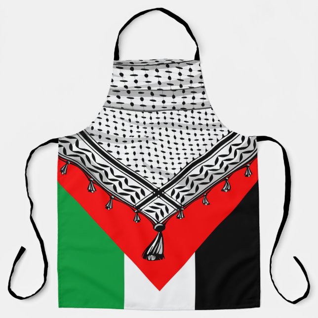 Delantal Keffiyeh palestino Scarf tejido tradicional (Anverso)