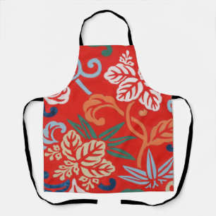 Delantal Kimono japonés rojo hawaiano