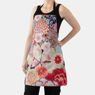 Delantal KIMONO Japonés Textil, Flor