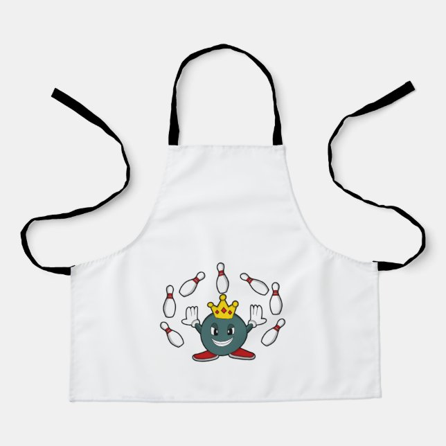 Delantal King en Bowling con bolas (Anverso)
