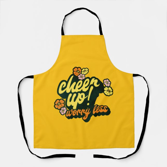 DELANTAL KITCHEN CHEER UP WORRY LESS APRON  (Anverso)