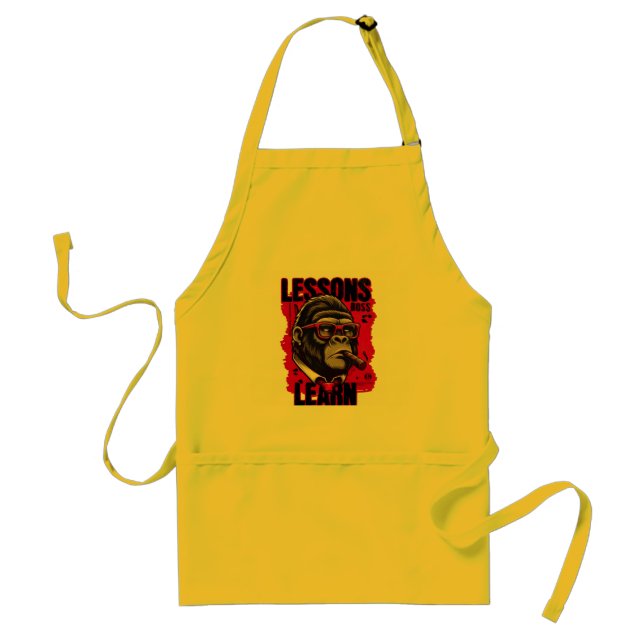 Delantal Kitchen Gorilla Boss Lessons Learn Apron  (Frente)