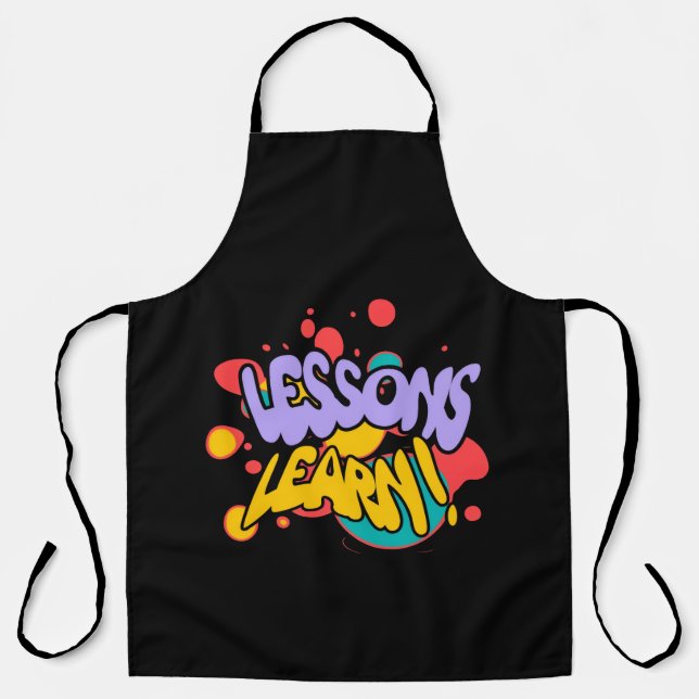 DELANTAL KITCHEN PAINT SPLASH LESSONS LEARN APRON (Anverso)