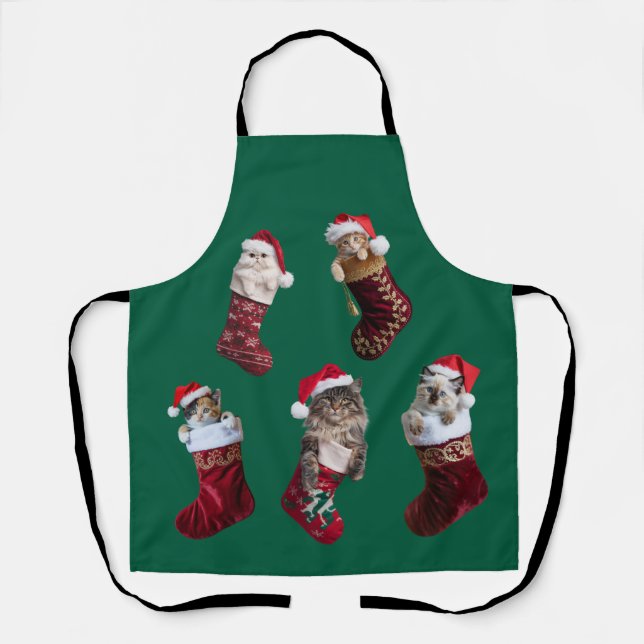 Delantal Kitten Christmas Stocking Apron (Anverso)