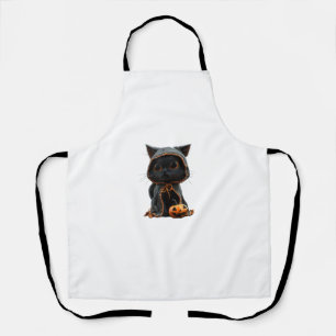 Delantal Kitten negro en el Cabo de la Calabaza - Diseño de