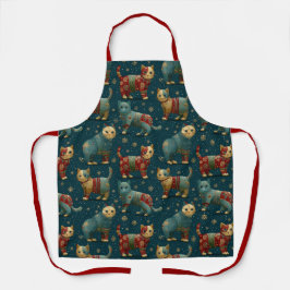 Delantal Kittens In Christmas Sweaters 