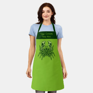 Delantal Knot Apron Celtic Crab Verde