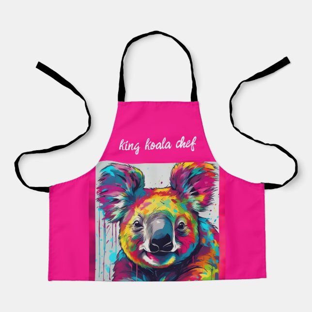 Delantal koala arcoíris (Anverso)