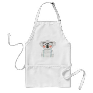 Delantal Koala Cuteacuoso con Gafas de Acuarela
