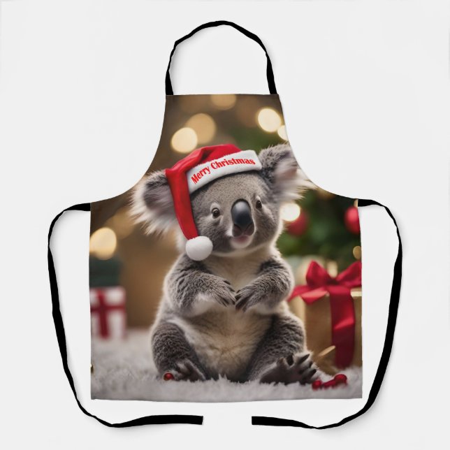 Delantal "Koala Kris Kringle: Navidades en Australia" (Anverso)