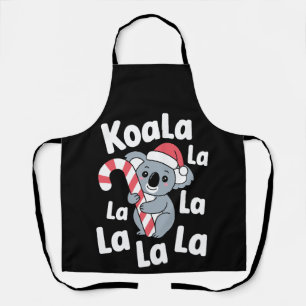 Delantal Koala La Navidad Sombrero de Santa Caña de Caramel