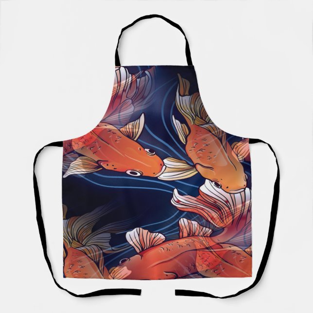 Delantal Koi Fish japonés (Anverso)