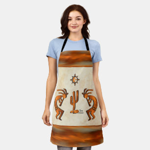 Delantal Kokopelli y Cactus