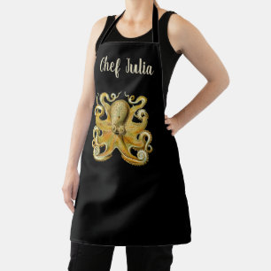 Delantal Kraken Vintage, Pulpo Gamochonia, Ernst Haeckel