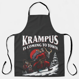 Delantal Krampus llega a la ciudad de los Navidades Krampus