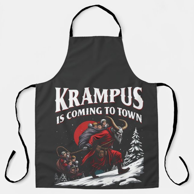 Delantal Krampus llega a la ciudad de los Navidades Krampus (Anverso)