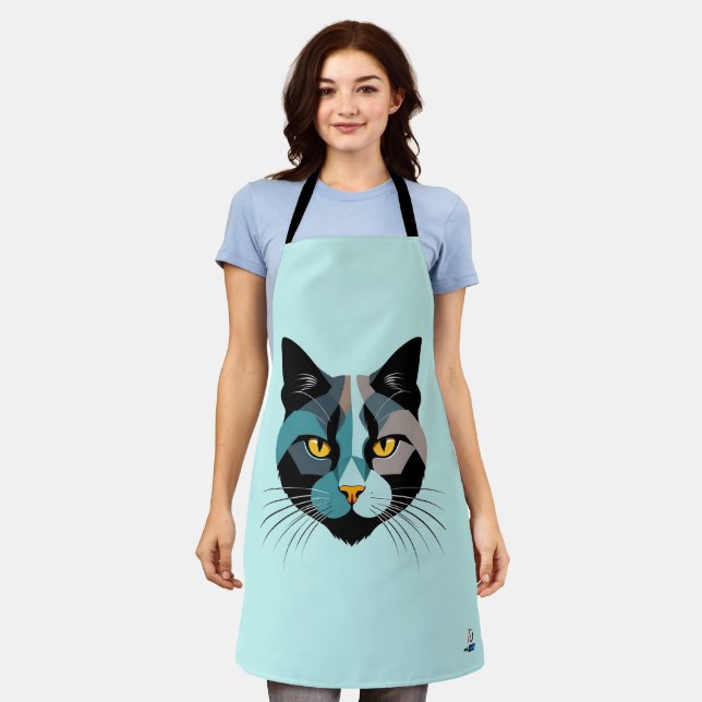 Delantal Kreative Katzenkopf Illustration (Gastado)