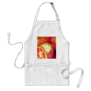 Delantal Kumquats naranja cítrico acuarela arte