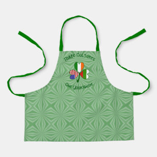 Delantal La bandera búlgara irlandesa norteamericana Shamro