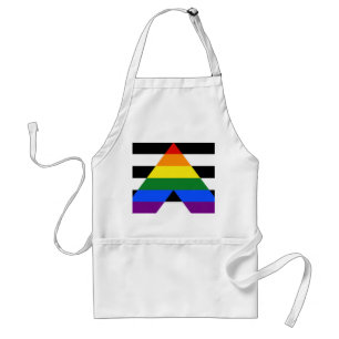 Delantal La bandera de aliado heterosexual de SlipperyJoe c