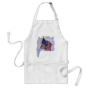 Delantal La bandera de los Estados Unidos en colores patrió