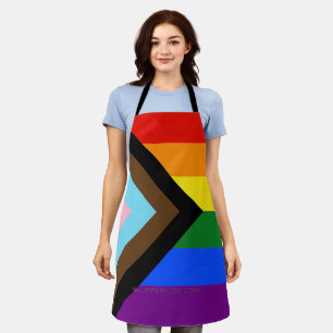 Delantal La Bandera del Orgullo del Progreso de SlipperyJoe