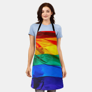 Delantal La bandera del orgullo gay de SlipperyJoe's ondean