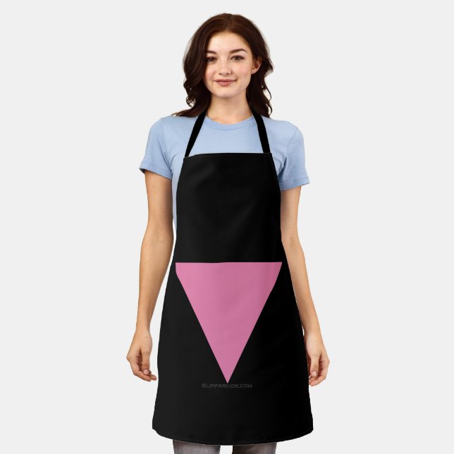 Delantal La bandera del triángulo rosa de SlipperyJoe's sím (Gastado)