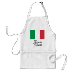 Delantal La bandera italiana de la cocina de Nonna Italia 