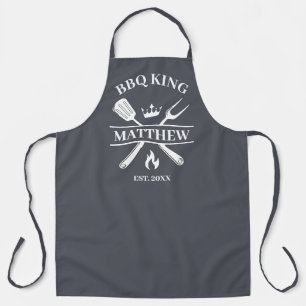 Delantal La barbacoa del Rey de barbacoa personalizada