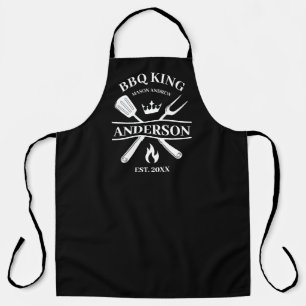 Delantal La barbacoa del Rey de barbacoa personalizada
