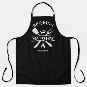 Delantal La barbacoa del Rey de barbacoa personalizada