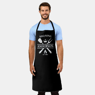 Delantal La barbacoa del Rey de barbacoa personalizada