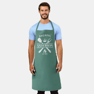 Delantal La barbacoa del Rey de barbacoa personalizada