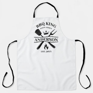 Delantal La barbacoa del Rey de barbacoa personalizada