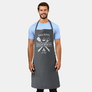 Delantal La barbacoa del Rey de barbacoa personalizada