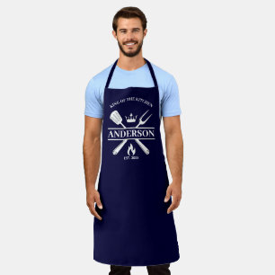 Delantal La barbacoa personalizada del Rey de la Cocina
