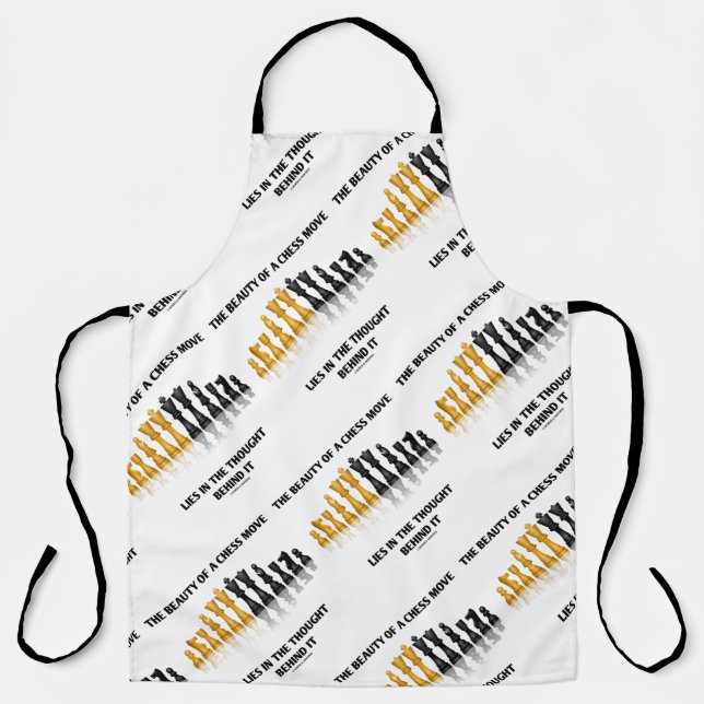 Delantal La Belleza De Un Movimiento De Ajedrez Está Pensad (Anverso)