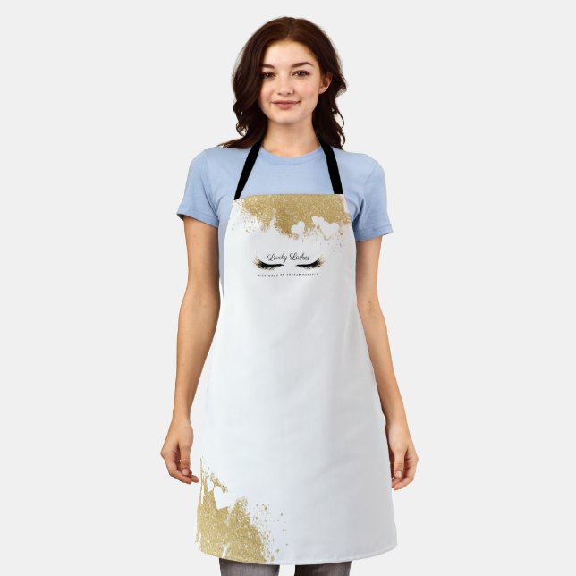 Delantal La belleza dorada enluta el ojo de mascara (Gastado)