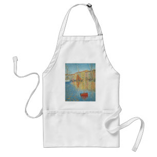 Delantal La Boya Roja de Paul Signac, Pointillismo Vintage