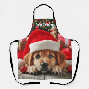 Delantal La cachorra de los pequeños ayudantes de Santa
