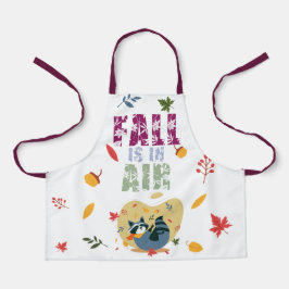 Delantal La Caída Está En El Aire Con El Raccoon Del Giro