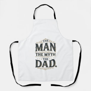 Delantal La Camisa De Tipografía Vintage El Hombre El Mito 