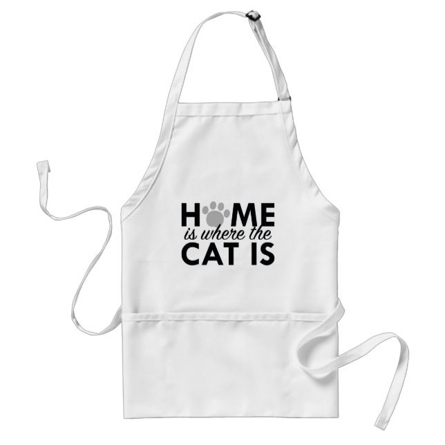 Delantal La Casa Es Donde Está El Gato (Frente)