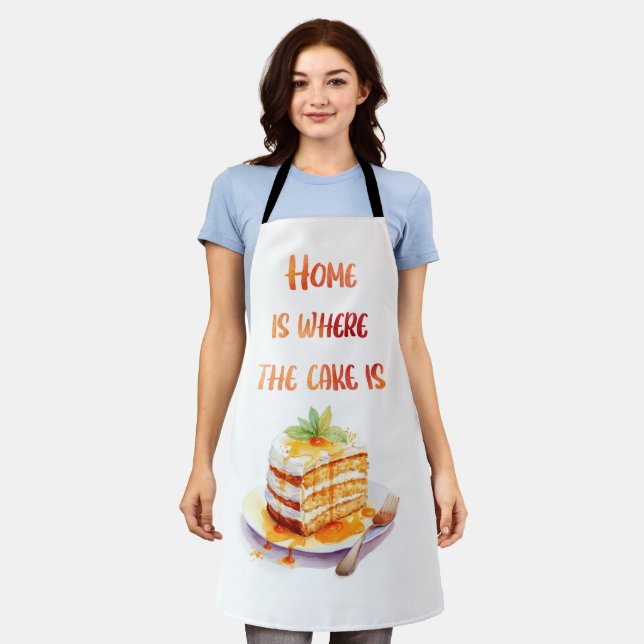 Delantal La Casa Es Donde Está El Pastel (Gastado)