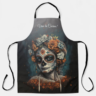 Delantal La Catrina Espíritu Eterno Día de los Muertos