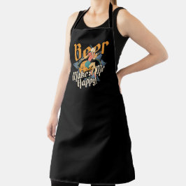 Delantal La cerveza me hace feliz Bargirl Bartending Apron