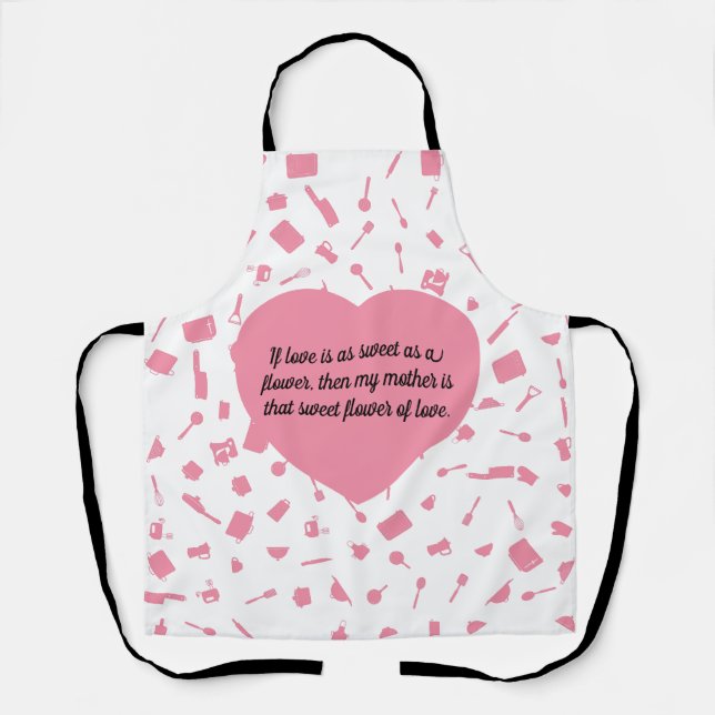 Delantal La cocina de amor de la madre. Te Amo Mamá (Anverso)