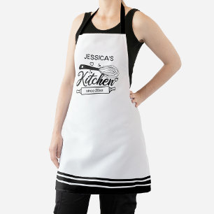 Delantal La cocina de mamá desde 20xx Blanco y Negro